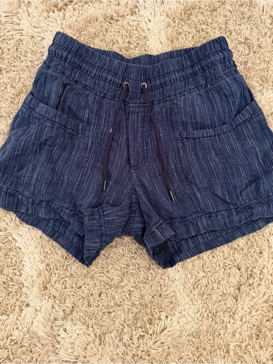 Athleta Pants - Athleta Casual Indigo Blue Drawstring Women's Shorts